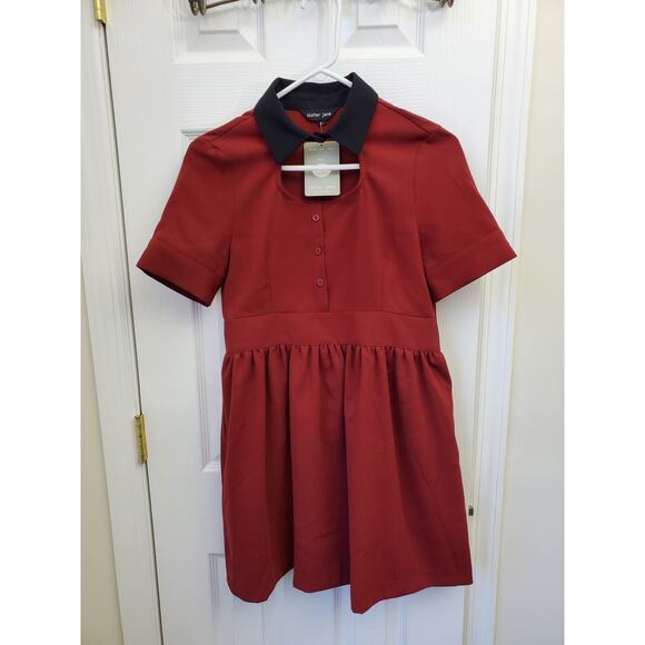 Sister Jane Dress Size L Dark Academia Wednesday Addams Vamp Collegiate Witchy - Picture 10 of 11